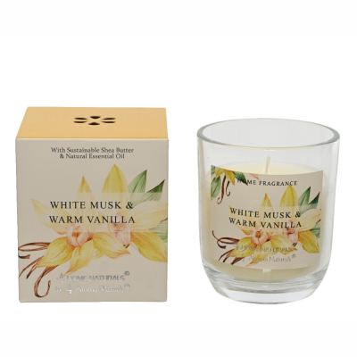 Candela muschio bianco e vaniglia