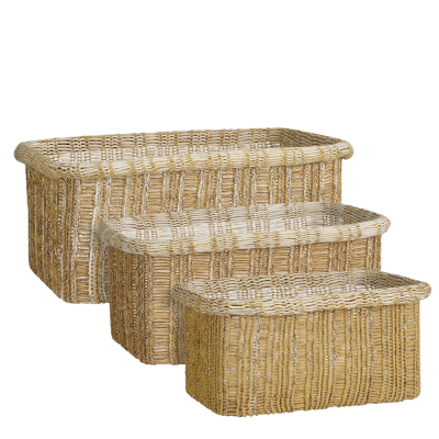 Cesto Danfield beige rettangolare
