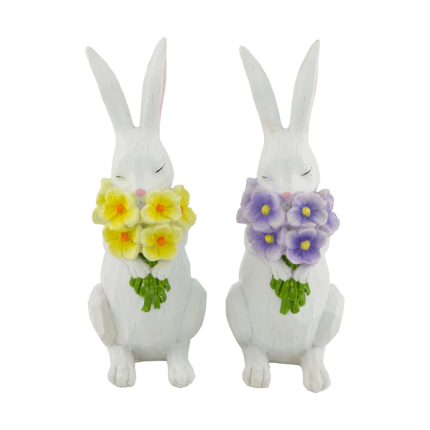Coniglio in poliresina decorativo