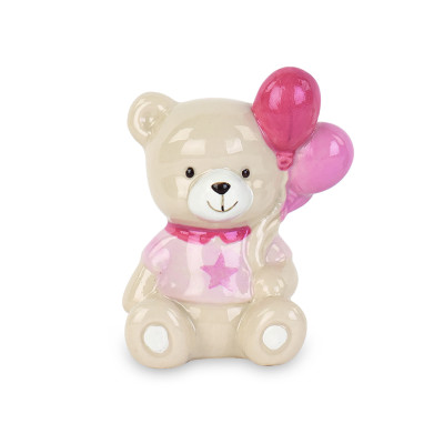 Orsetto con palloncino rosa