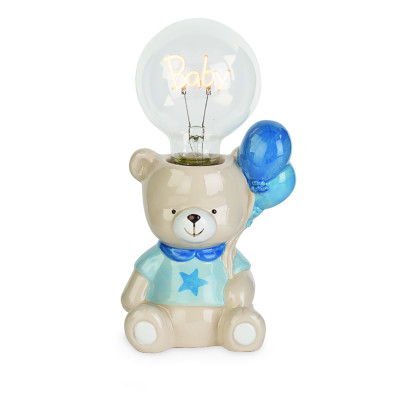 Lampada orsetto con palloncino azzurro