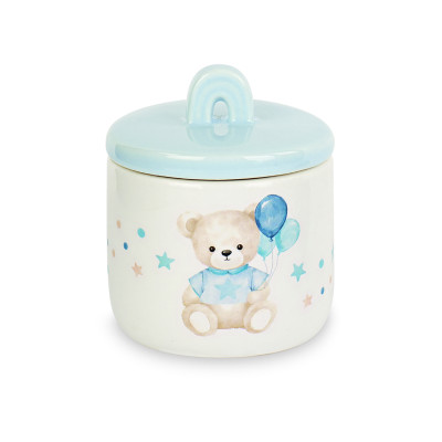 candela orsetto con palloncino azzurro