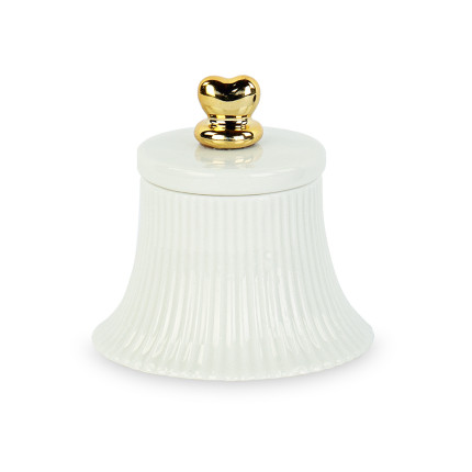 Candela plissè bianca con scatola