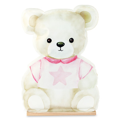 Orsetto rosa con base 2