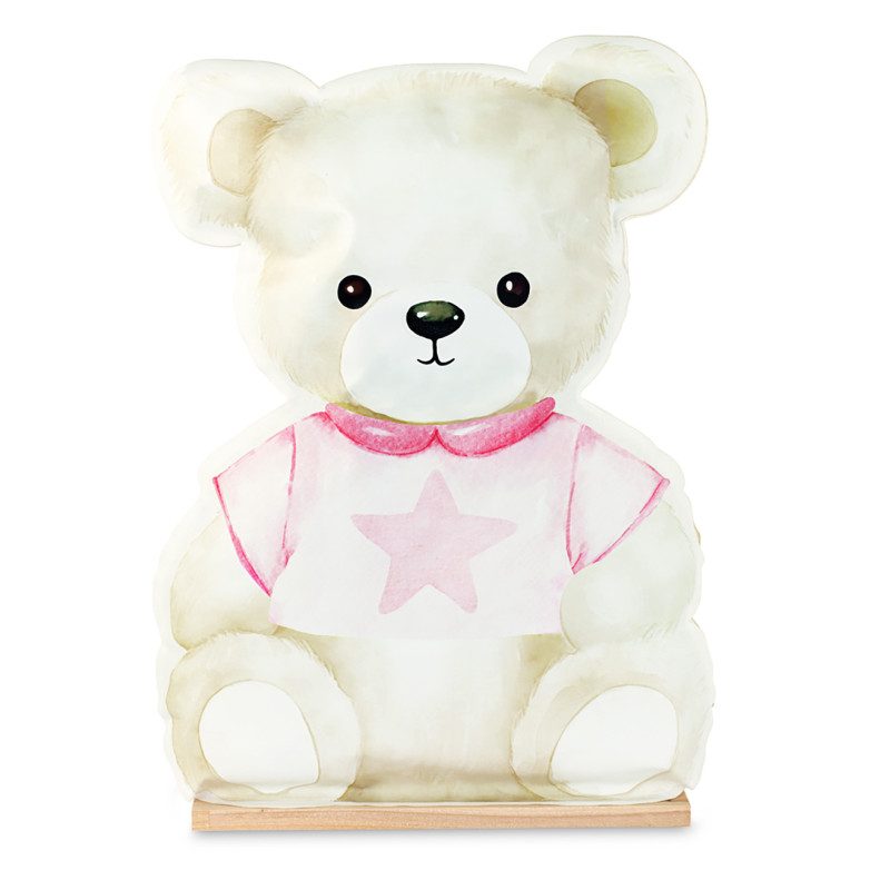 Orsetto rosa con base