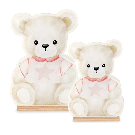 Orsetto rosa con base Orsetto rosa con base