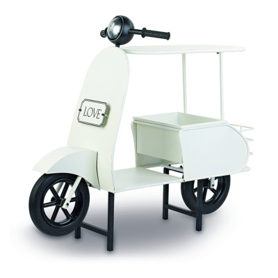 Vespa in metallo bianca