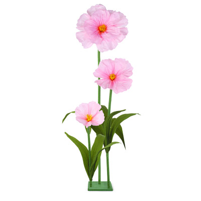 Base con 3 fiori in carta