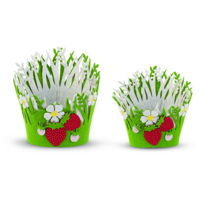 Cestino verde con fragole