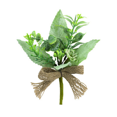 Mazzetto botanico con fiocco juta