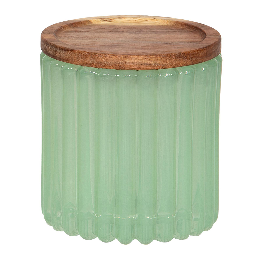 Vasetto in vetro con tappo in legno