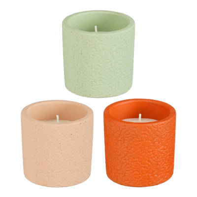 Candela citronella con vasetto colorato