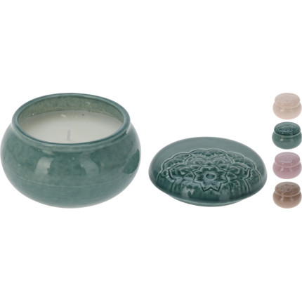 Vasetto porcellana con candela