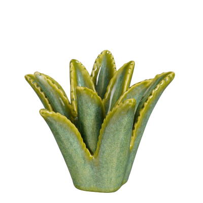 Porta candele aloe vera verde