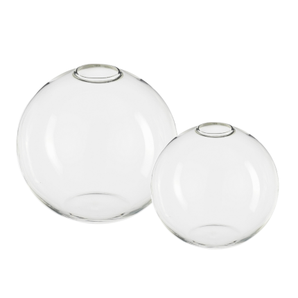 Vaso in vetro tondo per fiore singolo