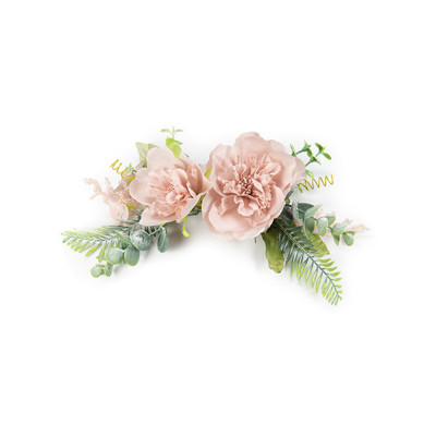 Pick con fiori rosa antico e foglie