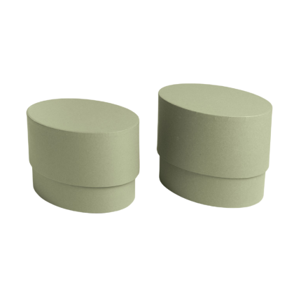 Scatola Fashion ovale verde muschio Scatola Fashion ovale verde muschio