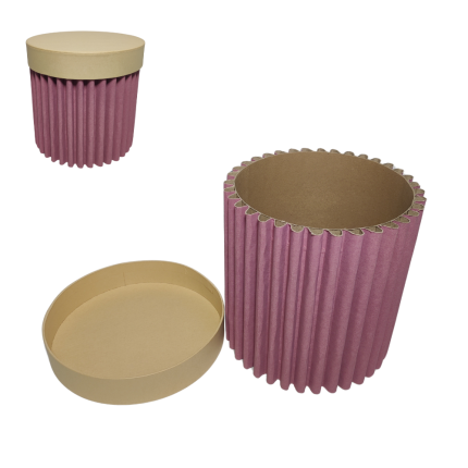 Scatola tonda Wave con coperchio Scatola tonda Wave con coperchio