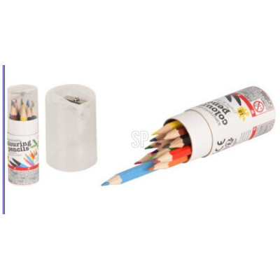 Tubo matite colorate (12 pezzi)