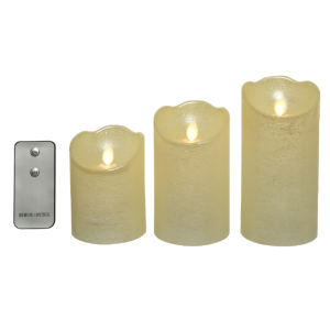 Candele luminose con telecomando (3 pezzi)