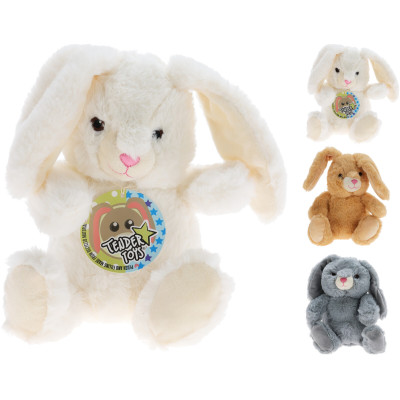 Coniglio peluche seduto 19cm