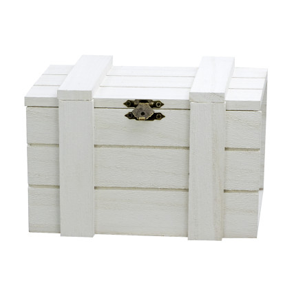 Baule in legno bianco
