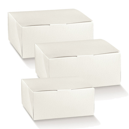 Scatola Pratica porta dolci in fibra bianco Scatola Pratica porta dolci in fibra bianco