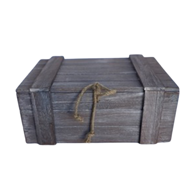 Baule in legno sbiancato 42cm