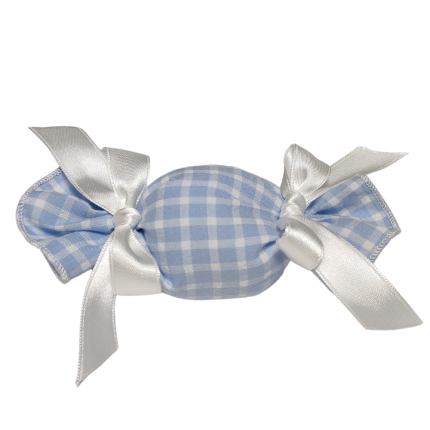 Sacchetto portaconfetti a quadretti azzurro Sacchetto portaconfetti a quadretti azzurro