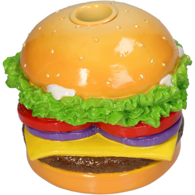 Porta candela Hamburger in poliresina