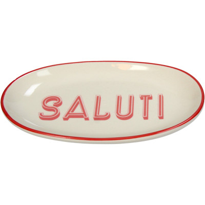 Piatto ovale Saluti