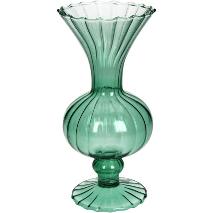 Vaso in vetro verde 21.5cm