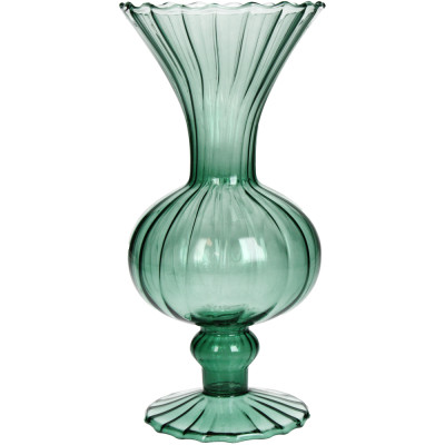 Vaso in vetro verde 21.5cm 2