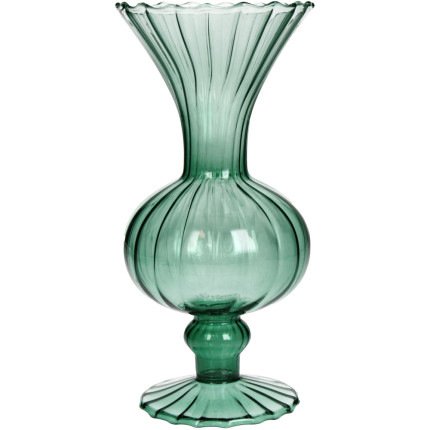 Vaso in vetro verde 21.5cm