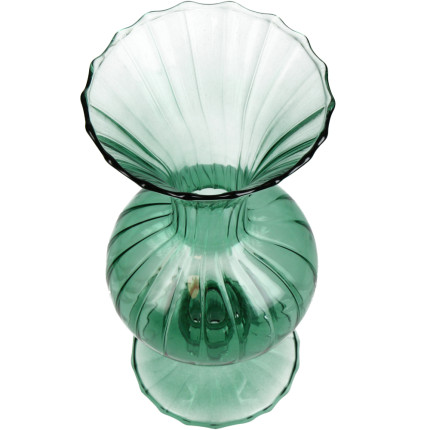 Vaso in vetro verde 21.5cm