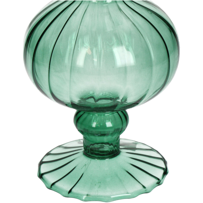 Vaso in vetro verde 21.5cm