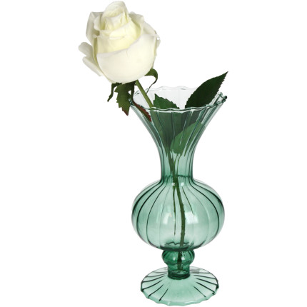 Vaso in vetro verde 21.5cm