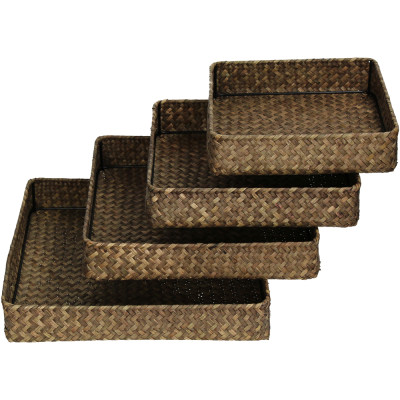 Vassoio in Seagrass Marrone