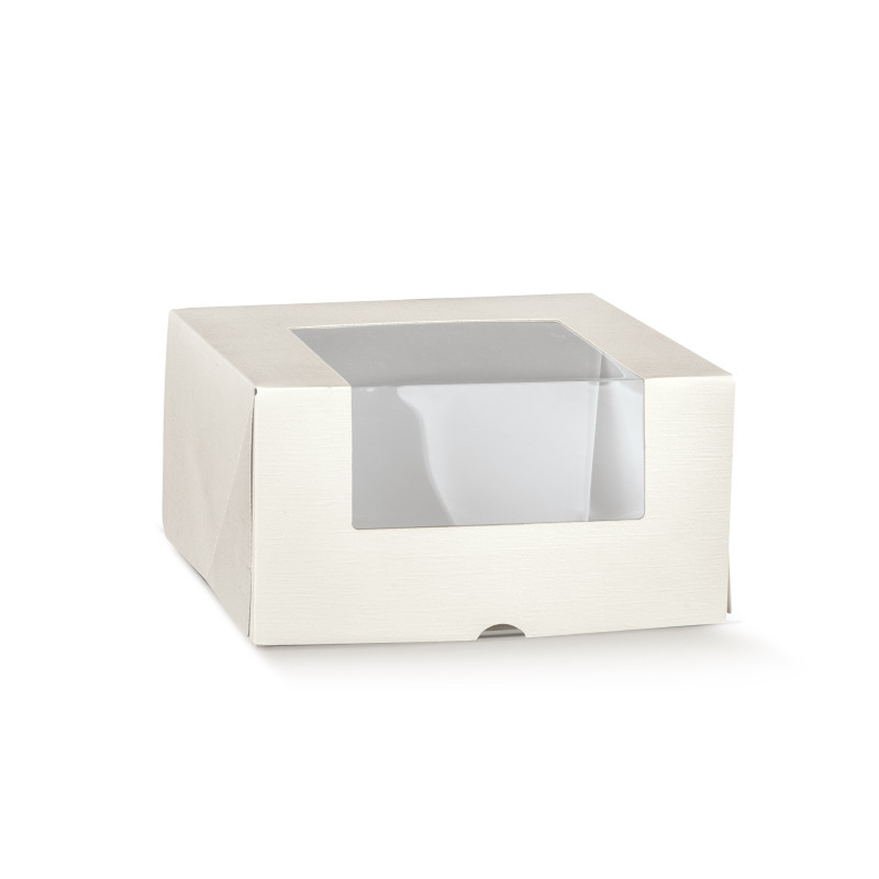 Scatola Pronta con Finestra in Fibra Bianco