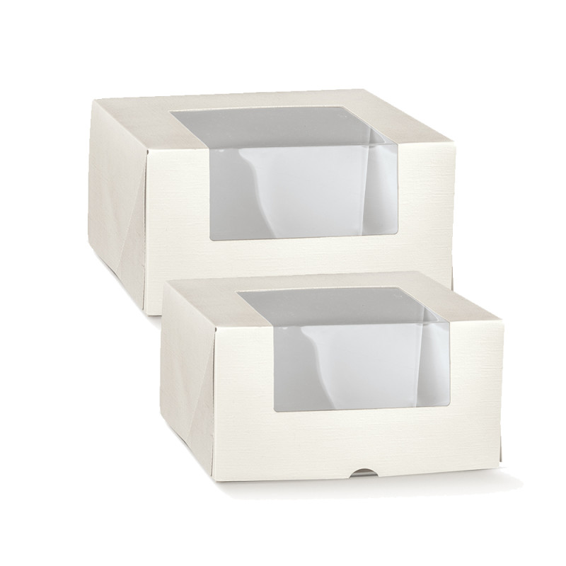 Scatola Pronta Fibra bianco con finestra