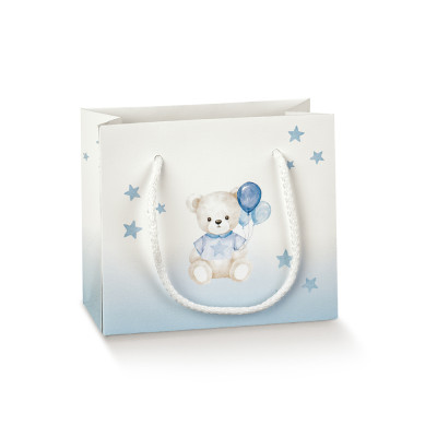 Shopperbox con cordini e finestra orsetto azzurro 2