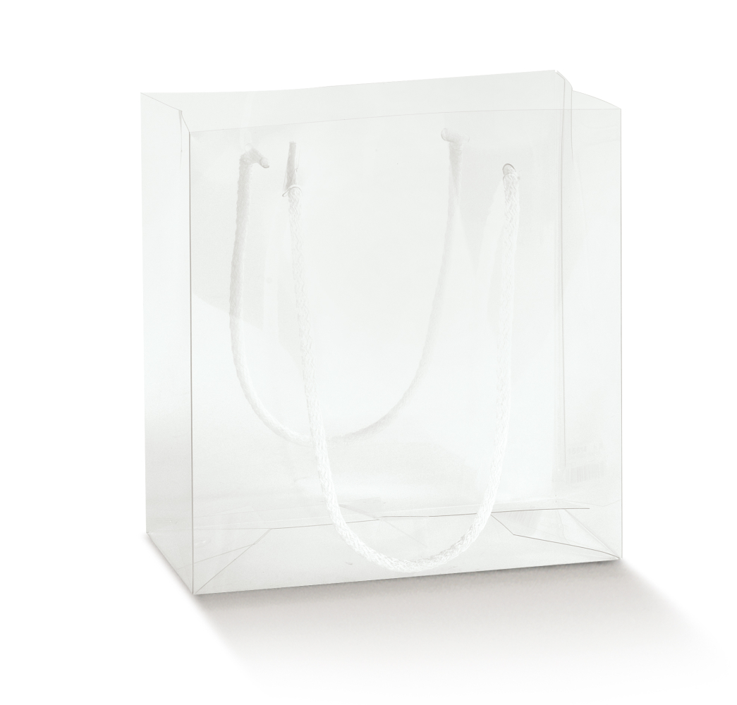 Shopper Trasparente con Cordini