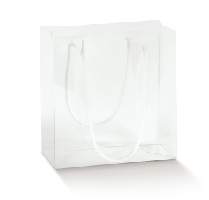 Shopper Trasparente con Cordini Shopper Trasparente con Cordini