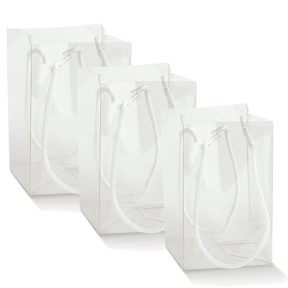 Shopperbox trasparente con cordini
