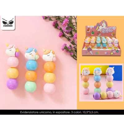 Evidenziatore 3 colori unicorno 2