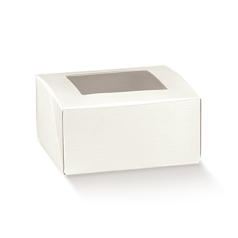 Scatola in Cartoncino Fibra Bianco con Finestra