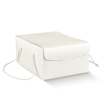 Scatola segreto con cordini fibra bianco Scatola segreto con cordini fibra bianco