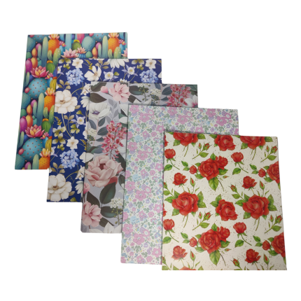 Foglio di carta  con fiori