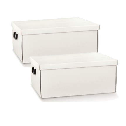 Scatola Armadio con maniglie fibra bianco Scatola Armadio con maniglie fibra bianco