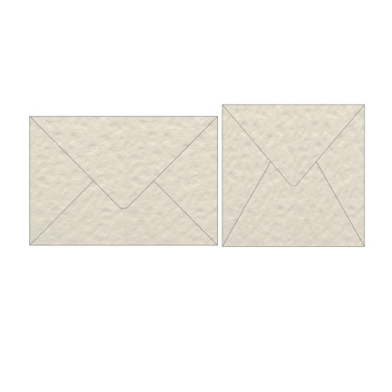 Buste in carta martellata con taglio a punta Buste in carta martellata con taglio a punta